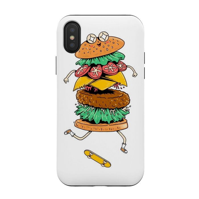 iPhone Xs / X StrongFit Skateburger by Afif Quilimo