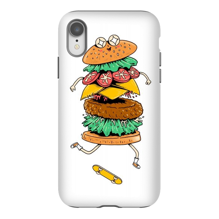 iPhone Xr StrongFit Skateburger by Afif Quilimo