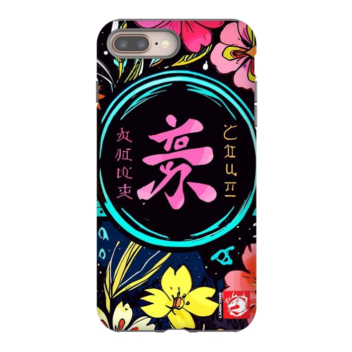 iPhone 7 plus StrongFit Pink Kanji Flowers Japan  by LM2Kone