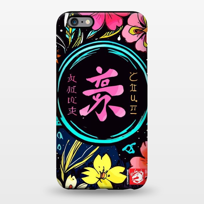 iPhone 6/6s plus StrongFit Pink Kanji Flowers Japan  by LM2Kone