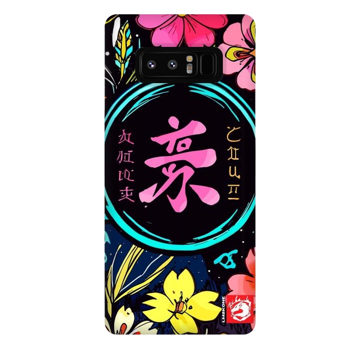 Galaxy Note 8 StrongFit Pink Kanji Flowers Japan  by LM2Kone