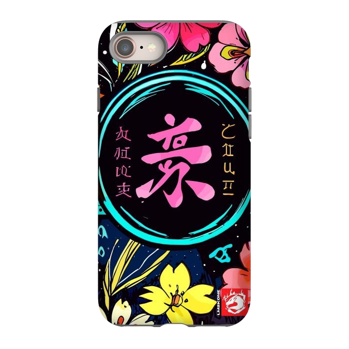 iPhone 8 StrongFit Pink Kanji Flowers Japan  by LM2Kone