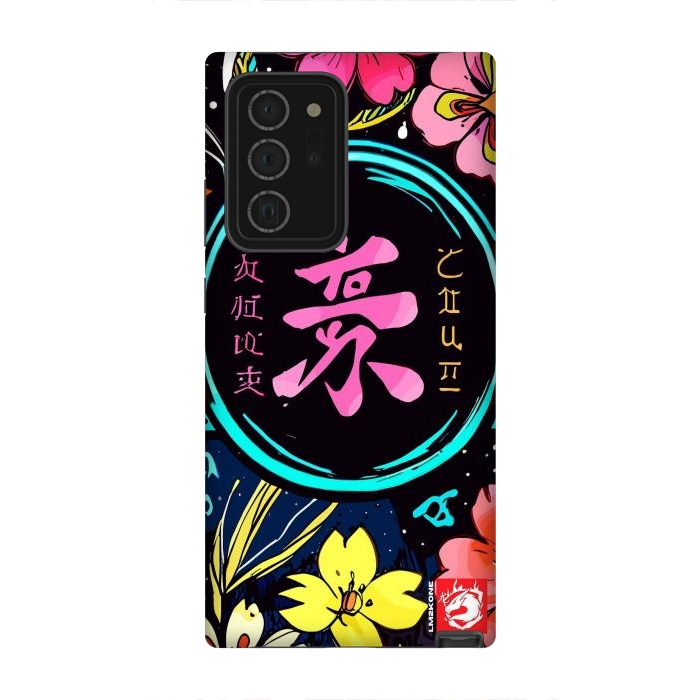 Galaxy Note 20 Ultra StrongFit Pink Kanji Flowers Japan  by LM2Kone