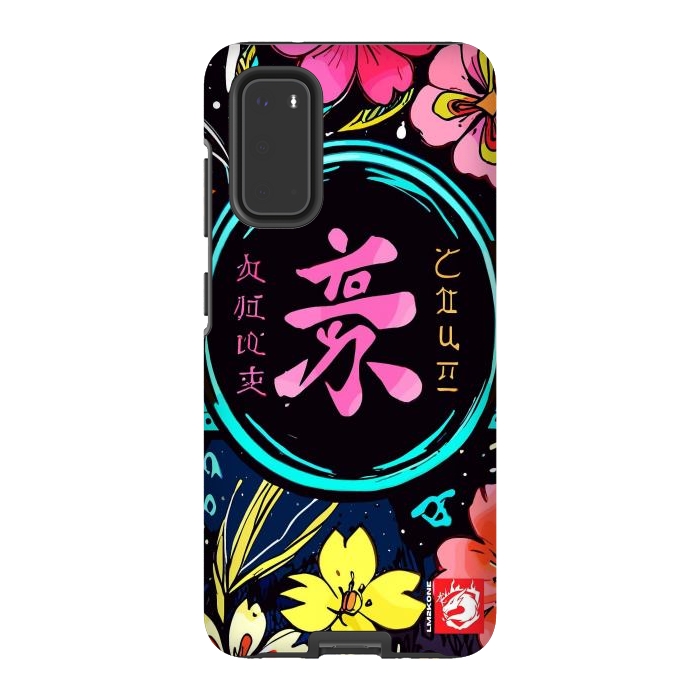 Galaxy S20 StrongFit Pink Kanji Flowers Japan  by LM2Kone