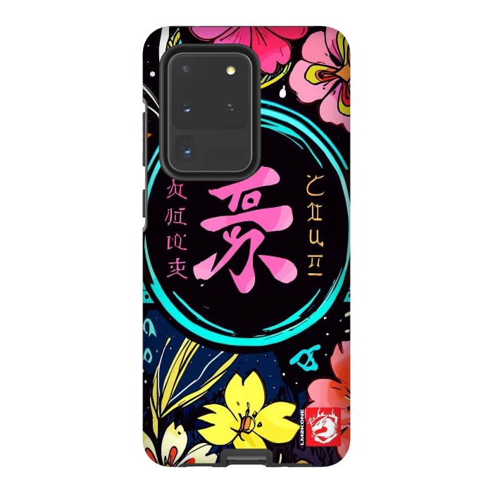 Galaxy S20 Ultra StrongFit Pink Kanji Flowers Japan  by LM2Kone