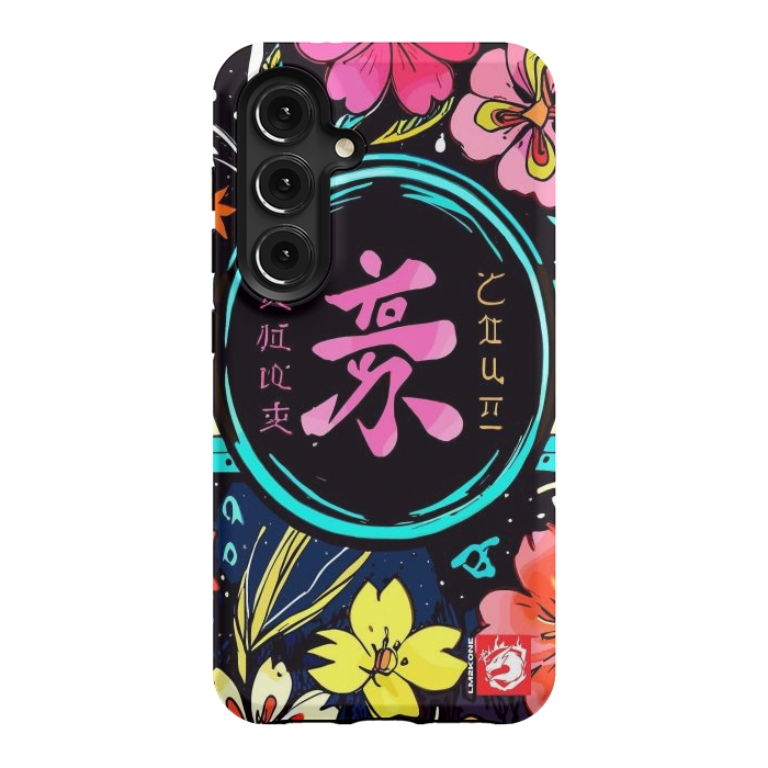 Galaxy S24 StrongFit Pink Kanji Flowers Japan  by LM2Kone