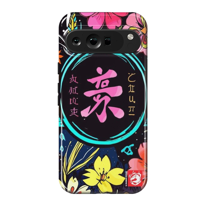 Pixel 9 Pro XL StrongFit Pink Kanji Flowers Japan  by LM2Kone