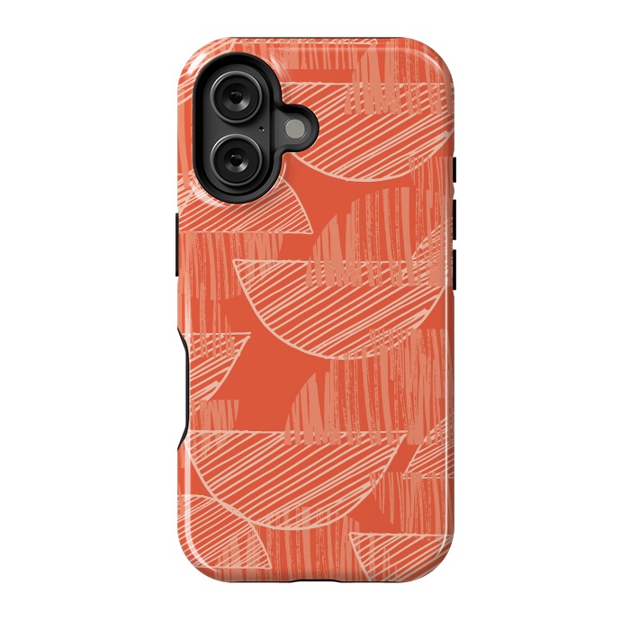 iPhone 16 StrongFit Orange Arcs by Rachael Taylor