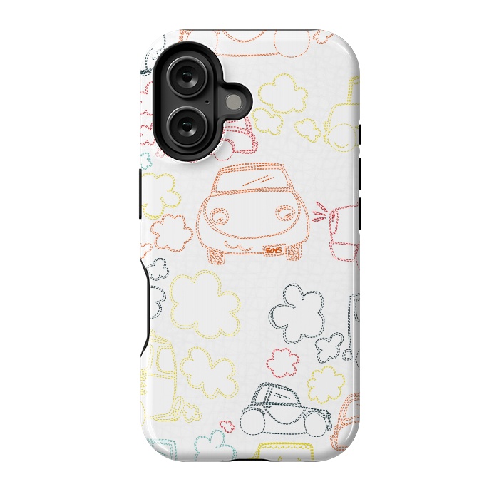 iPhone 16 StrongFit Stitched Cars by MaJoBV