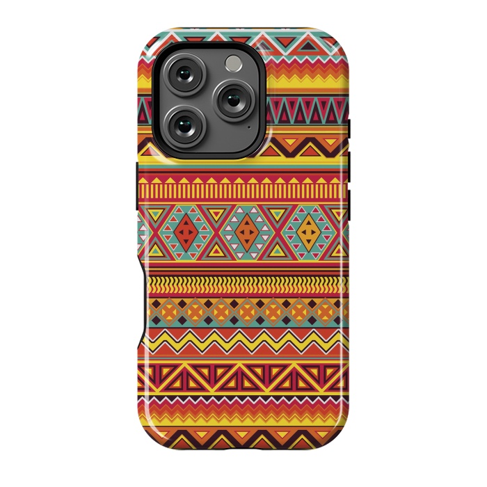 iPhone 16 Pro StrongFit AZTEC PATTERN by Diego Tirigall