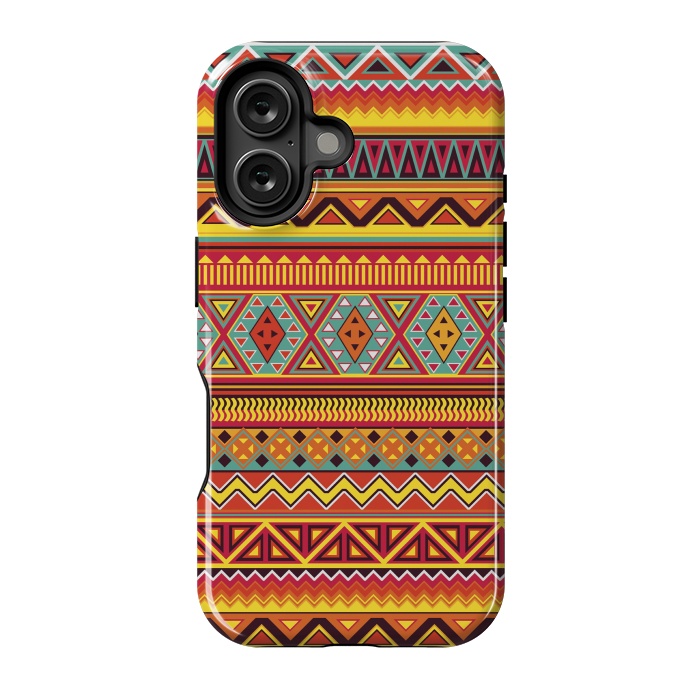 iPhone 16 StrongFit AZTEC PATTERN by Diego Tirigall