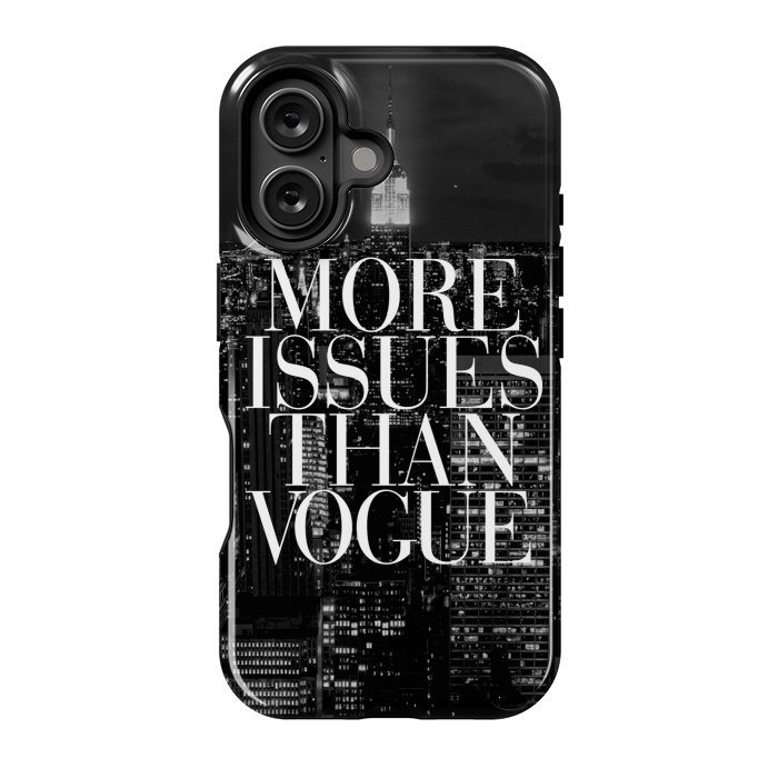 iPhone 16 StrongFit Siphone vogue issues nyc skyline by Rex lambo