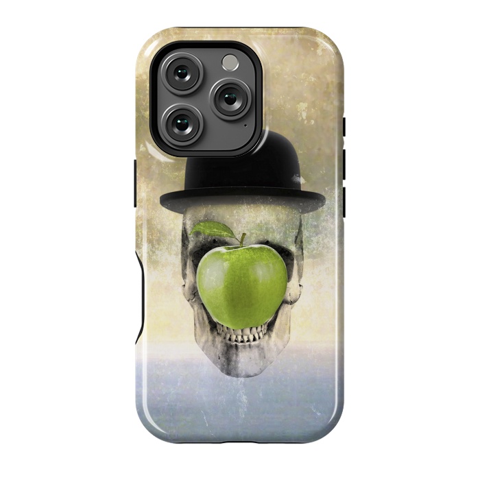 iPhone 16 Pro StrongFit Magritte Skull by Sebastian Parra