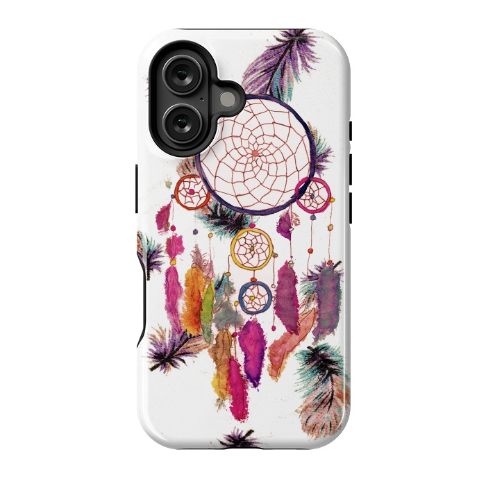 iPhone 16 StrongFit Dreamcatcher and Feather Pattern by Girly Trend