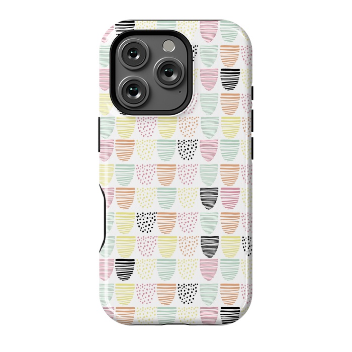 iPhone 16 Pro StrongFit Scandi Doodle by Alice Perry Designs