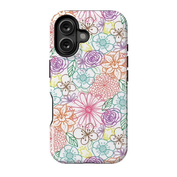 iPhone 16 StrongFit Bright Floral by TracyLucy Designs