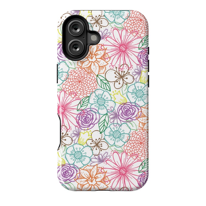 iPhone 16 Plus StrongFit Bright Floral by TracyLucy Designs