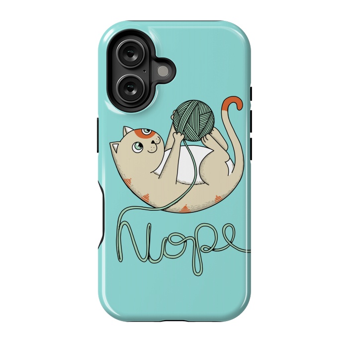 iPhone 16 StrongFit Cat nope 2 by Coffee Man