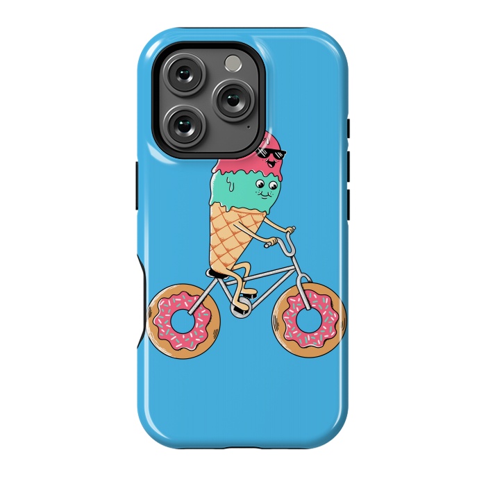 iPhone 16 Pro StrongFit Donut Bicycle Blue by Coffee Man