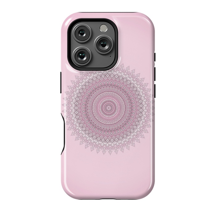 iPhone 16 Pro StrongFit Soft Pink Mandala by Andrea Haase