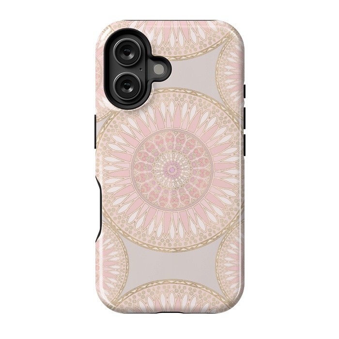 iPhone 16 StrongFit Golden Touch Mandala Pattern by Andrea Haase