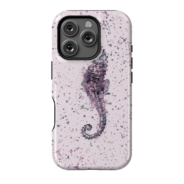 iPhone 16 Pro StrongFit Watercolor Seahorse by Andrea Haase