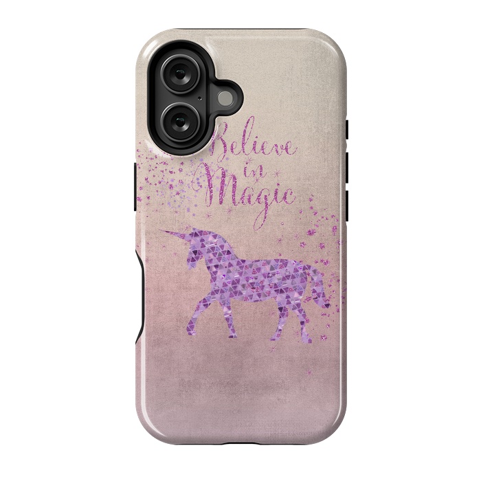 iPhone 16 StrongFit Unicorn Believe In Magic by Andrea Haase