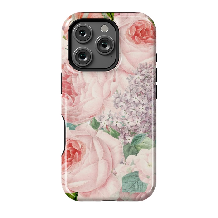 iPhone 16 Pro StrongFit Pink Retro Watercolor Roses by  Utart