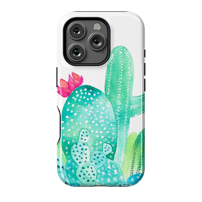 iPhone 16 Pro StrongFit Cactus Garden by Amaya Brydon