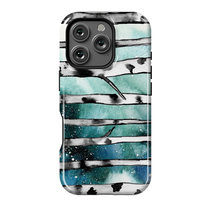 iPhone 16 Pro StrongFit Abstract Birch Teal  by Amaya Brydon