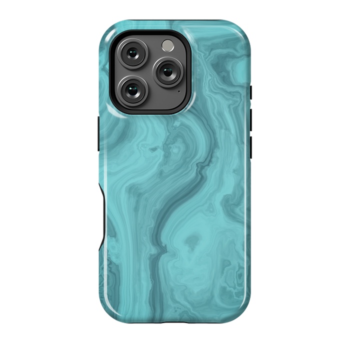 iPhone 16 Pro StrongFit Turquoise Marble 2 by Andrea Haase