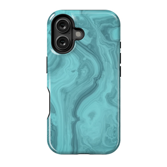 iPhone 16 StrongFit Turquoise Marble 2 by Andrea Haase