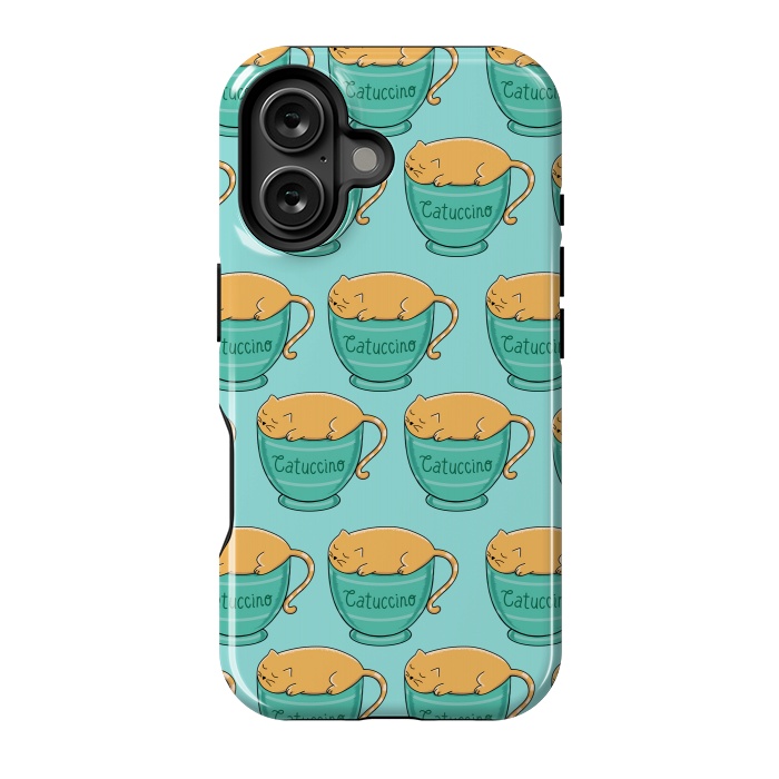 iPhone 16 StrongFit Catuccino Pattern by Coffee Man