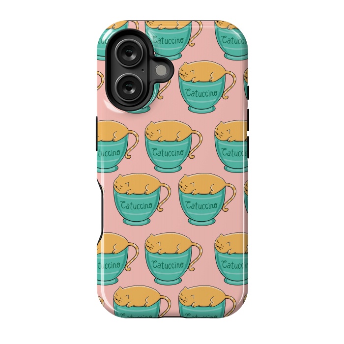 iPhone 16 StrongFit Catuccino Pattern 2 by Coffee Man