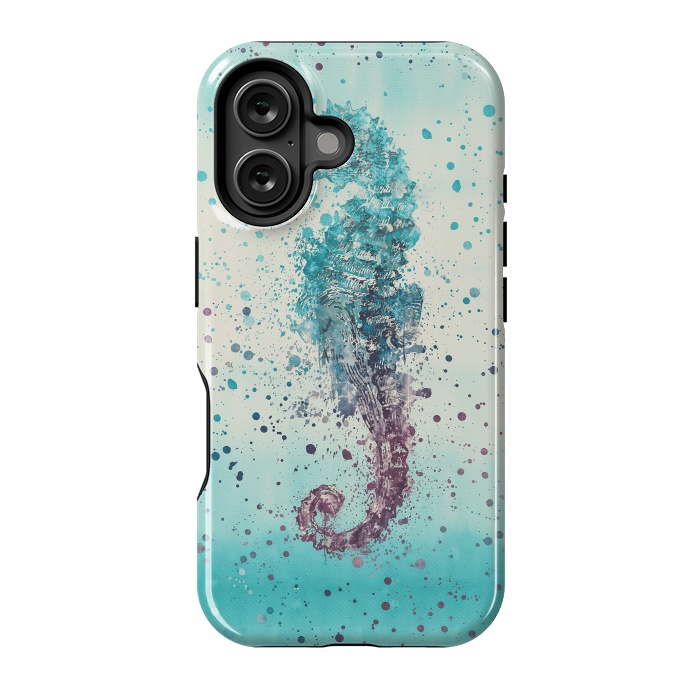 iPhone 16 StrongFit Seahorse Watercolor Art by Andrea Haase