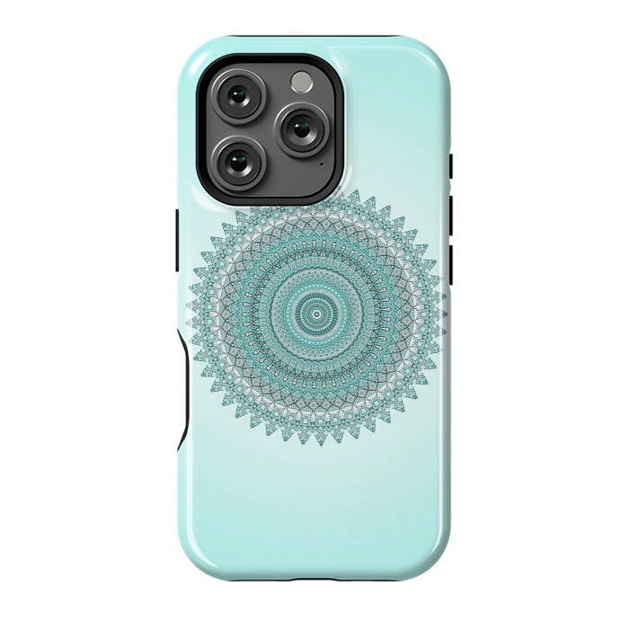 iPhone 16 Pro StrongFit Magical Teal Mandala by Andrea Haase