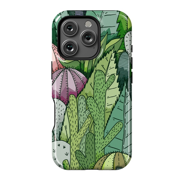 iPhone 16 Pro StrongFit Cactus Garden by Steve Wade (Swade)