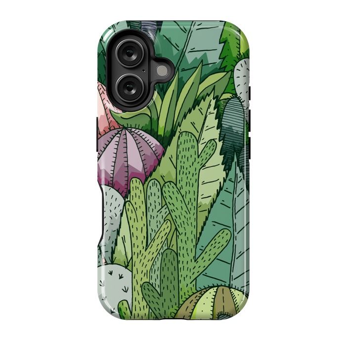 iPhone 16 StrongFit Cactus Garden by Steve Wade (Swade)