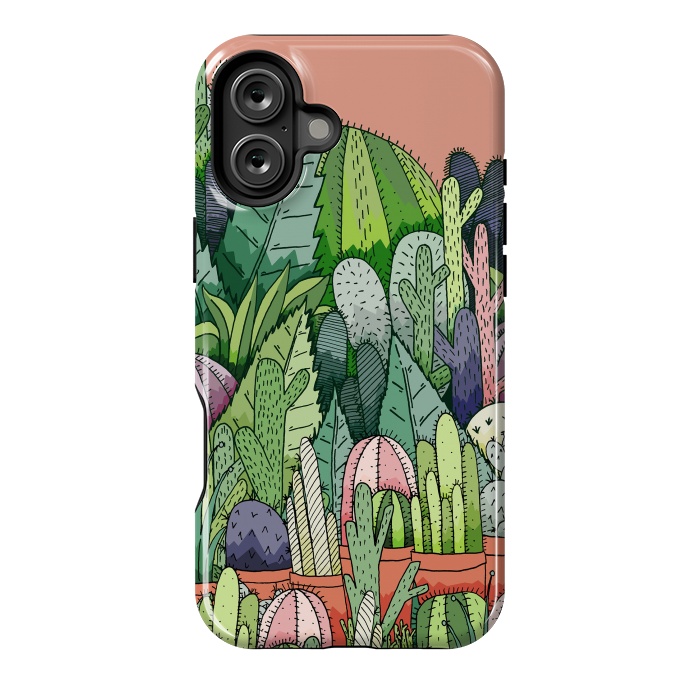 iPhone 16 Plus StrongFit Cactus Garden by Steve Wade (Swade)