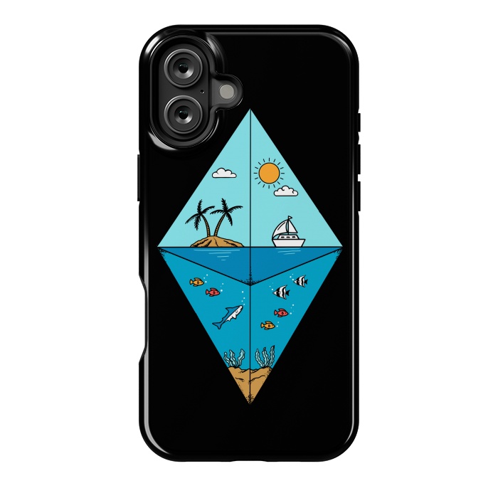 iPhone 16 Plus StrongFit Diamond Landscape Black by Coffee Man