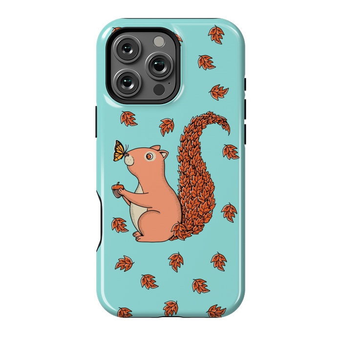 iPhone 16 Pro Max StrongFit Squirrel and Butterfly by Coffee Man