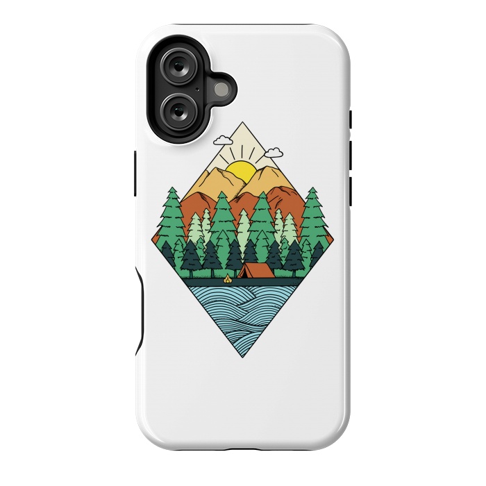 iPhone 16 Plus StrongFit Mountain Diamond White by Coffee Man