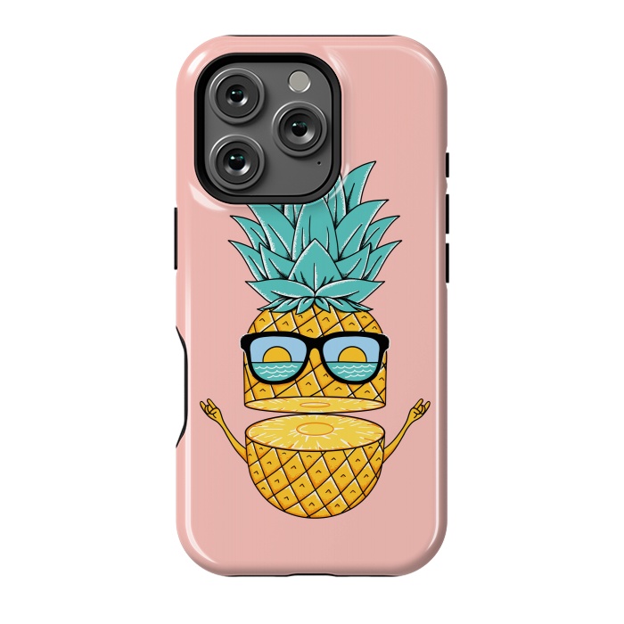 iPhone 16 Pro StrongFit Pineapple Sunglasses Pink by Coffee Man