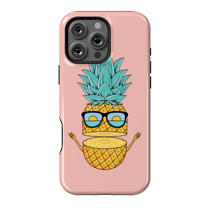 iPhone 16 Pro Max StrongFit Pineapple Sunglasses Pink by Coffee Man