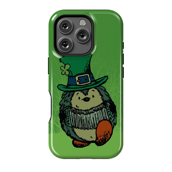 iPhone 16 Pro StrongFit ST.PATRICK HEDGEHOG by Mangulica