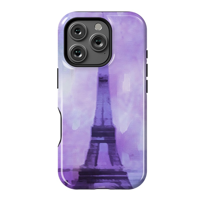 iPhone 16 Pro StrongFit Purple Paris Watercolor  by Andrea Haase