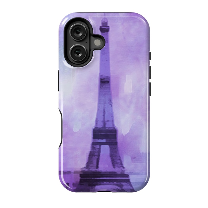 iPhone 16 StrongFit Purple Paris Watercolor  by Andrea Haase