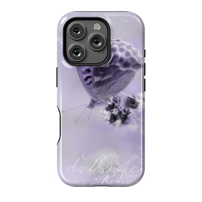 iPhone 16 Pro StrongFit Purple Butterfly by Andrea Haase