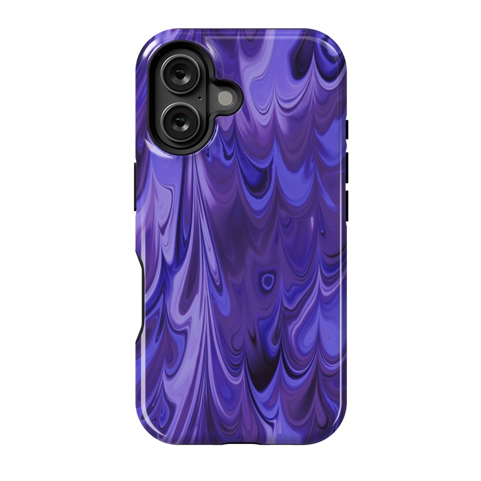 iPhone 16 StrongFit Purple Faux Marble 2 by Andrea Haase