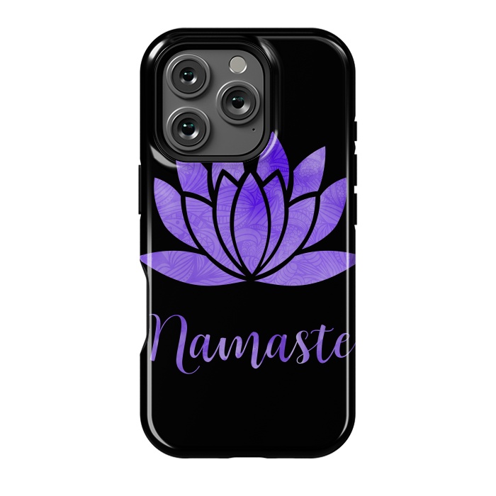 iPhone 16 Pro StrongFit Namaste Lotus Flower by Andrea Haase